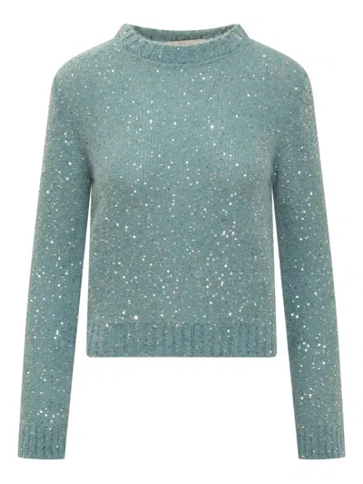 Jucca Sequin-embellished Sweater In Green