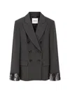 Jucca Sequin-embellished Double-breasted Blazer In Multi