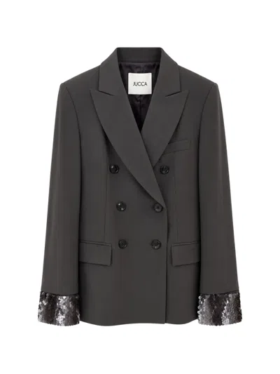 Jucca Sequin-embellished Double-breasted Blazer In Multi