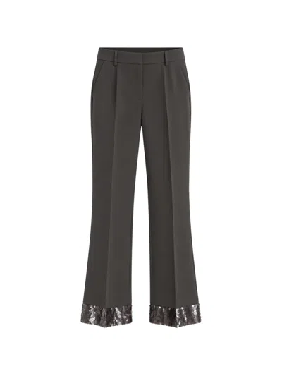 Jucca Sequin-embellished Trousers In Gray