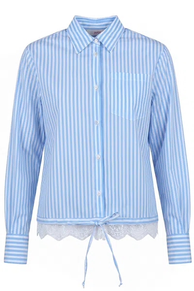 Jucca - Shirt - 471681 - White / Blue In Bianco/azzurro