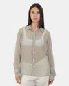 Jucca Shirt Shirt  In Striped Muslin - 803 Desert In Gray