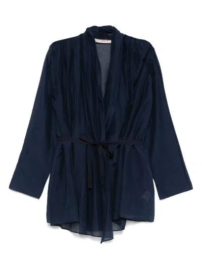 Jucca Shirt With Ruffles In Blue