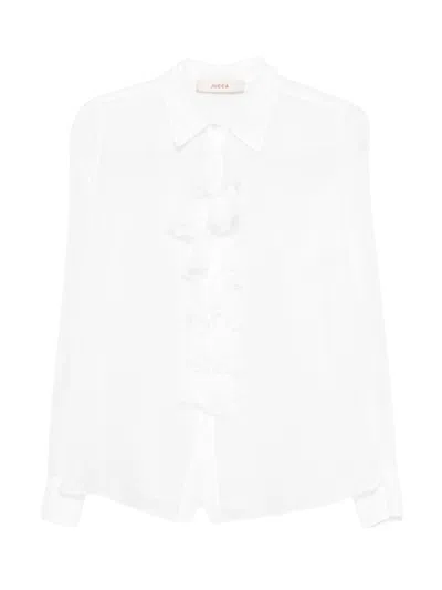 Jucca Shirt With Ruffles In White