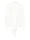 Jucca White Silk Shirt With Front Button Fastening
