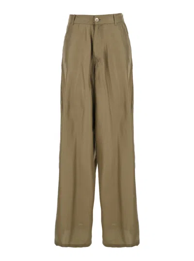 Jucca Silk Trousers In Green