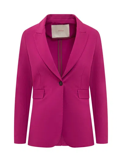 Jucca Single-breasted Jacket In Purple