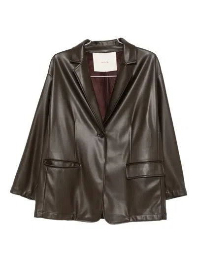 Jucca Single-button Blazer In Brown