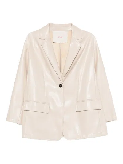 Jucca Single-button Blazer In Neutral