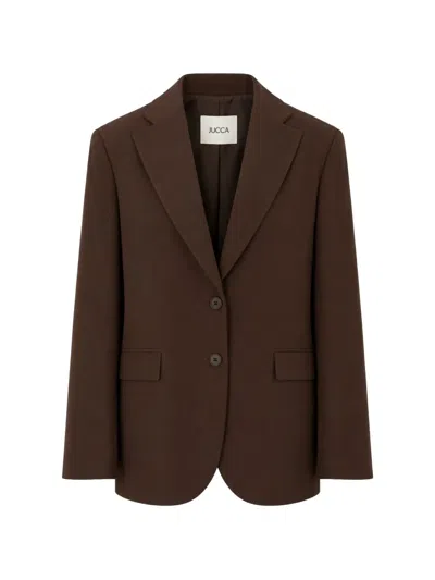 Jucca Single-breasted Tailored Blazer In Brown