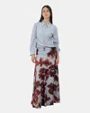 Jucca Skirt  In Printed Silk - 182 Cloud In Blue
