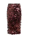 Jucca Sequin-embellished Midi Skirt In Red
