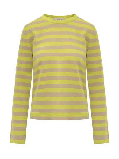Jucca Striped Sweater In Green