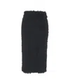 Jucca Textured Knit Midi Skirt With Form-fitting Silhouette In Black