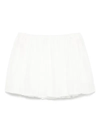 JUCCA THIGH-LENGTH COTTON MINI SKIRT WITH FLARED HEM