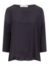 Jucca Three-quarter Sleeve Blouse In Blue