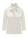 Jucca Top With Bow In White