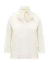 Jucca Top With Bow In White