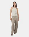 Jucca Trousers  In Georgette - 088 Sand In Gray