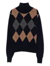 Jucca Turtleneck Jumper With Ballantyne Pattern In Multi