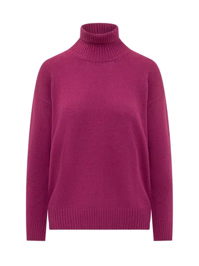 Jucca Turtleneck Sweater In Purple