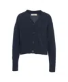 Jucca V-neck Knit Cardigan With Button-down Front And Ribbed Accents In Black