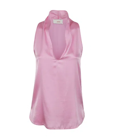 Jucca V-neck Sleeveless Vest In Pink