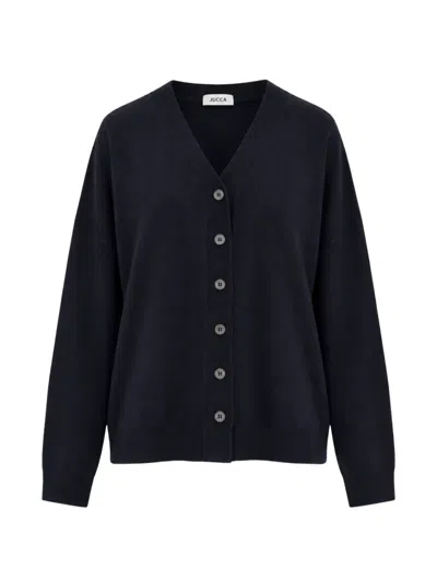 Jucca V-neck Button-up Cardigan In Blue