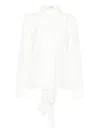 Jucca White Silk Shirt With Front Button Fastening In White