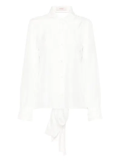 Jucca White Silk Shirt With Front Button Fastening