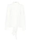 Jucca White Silk Shirt With Front Button Fastening In White