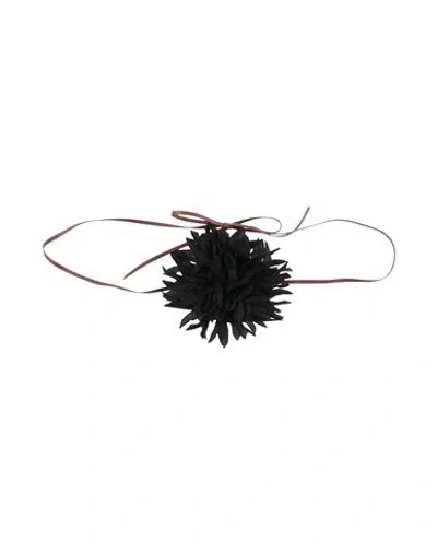 Jucca Woman Belt Black Size Onesize Leather, Acetate, Silk