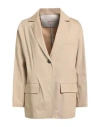 Jucca Woman Blazer Beige Size 6 Cotton In Neutral