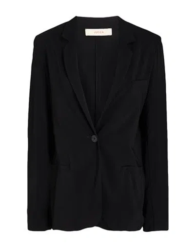 Jucca Woman Blazer Black Size 4 Viscose, Elastane