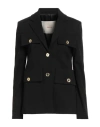 Jucca Woman Blazer Black Size 6 Viscose, Polyamide, Elastane