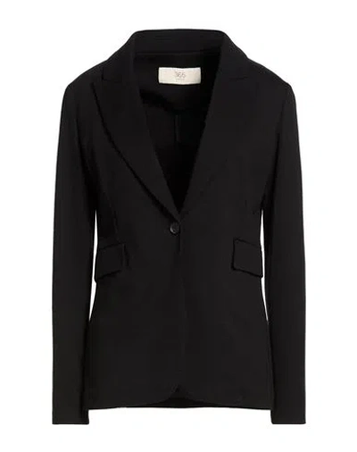 Jucca Woman Blazer Black Size 6 Viscose, Polyamide, Elastane