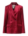 Jucca Woman Blazer Brick Size 6 Cotton, Viscose In Red