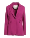 Jucca Woman Blazer Fuchsia Size 6 Viscose, Polyamide, Elastane