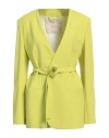Jucca Woman Jacket Lime Green Size 8 Viscose, Polyester, Elastane In Green