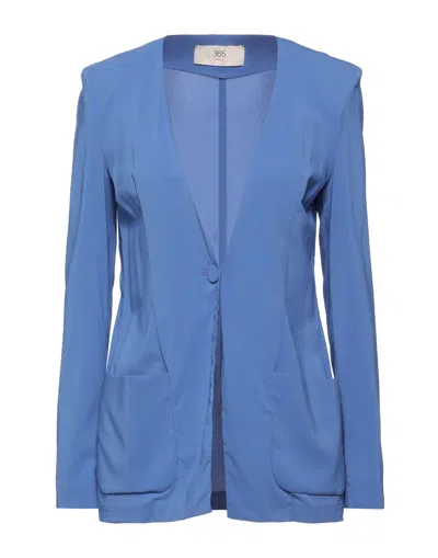 JUCCA JUCCA WOMAN BLAZER PASTEL BLUE SIZE 10 VISCOSE, ELASTANE