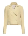 Jucca Woman Blazer Pastel Yellow Size 8 Viscose, Polyester, Elastane