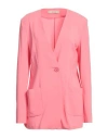 Jucca Woman Blazer Pink Size 10 Viscose, Elastane In Pink