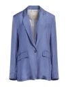 Jucca Woman Blazer Purple Size 6 Silk