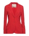Jucca Woman Blazer Red Size 6 Polyester, Elastane