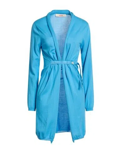 Jucca Woman Cardigan Azure Size L Cotton In Blue