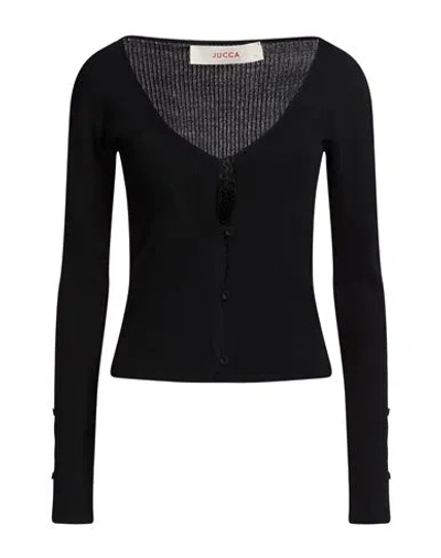Jucca Woman Cardigan Black Size M Viscose, Polyamide