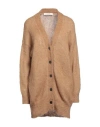Jucca Woman Cardigan Camel Size L Polyamide, Alpaca Wool, Mohair Wool In Beige