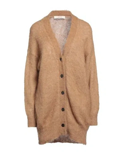 Jucca Woman Cardigan Camel Size L Polyamide, Alpaca Wool, Mohair Wool In Beige