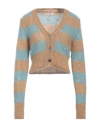 Jucca Woman Cardigan Camel Size M Polyamide, Alpaca Wool, Mohair Wool, Cotton In Beige
