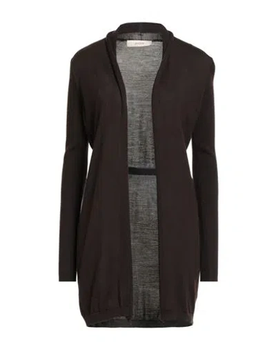 Jucca Woman Cardigan Dark Brown Size S Virgin Wool